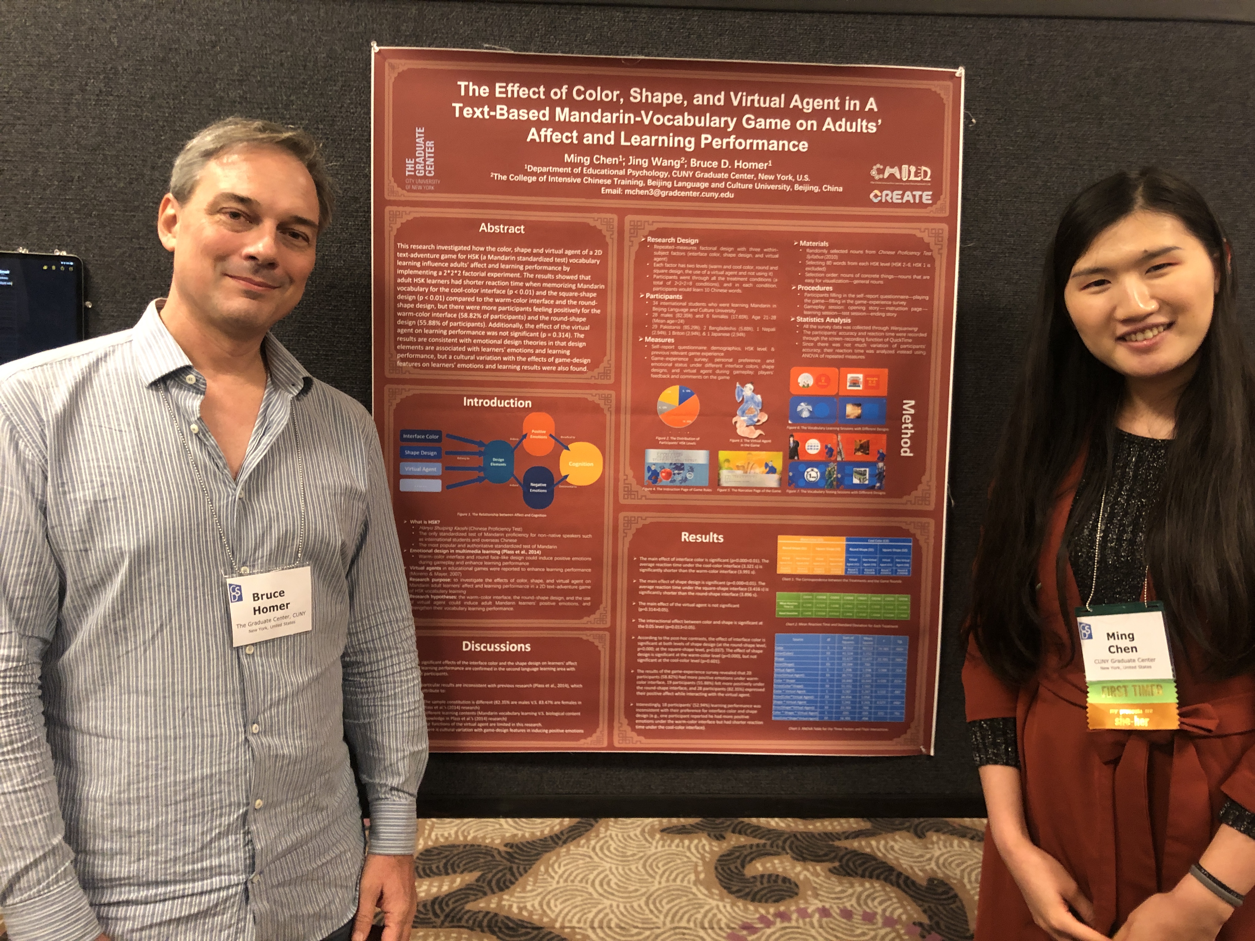 Bruce Homer and Ming Chen presenting at Cognitive Development Society